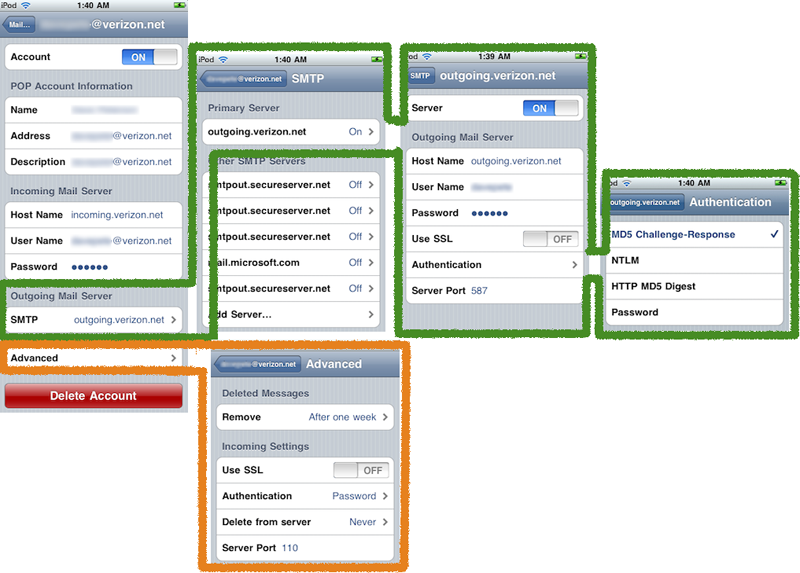 Mac outlook account settings